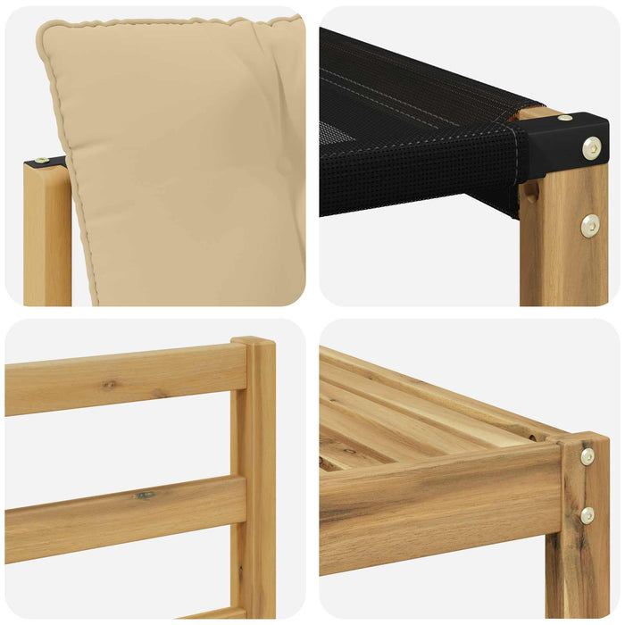 Set de canapele de exterior cu pernă 11 pcs Alb și Bej WALTI