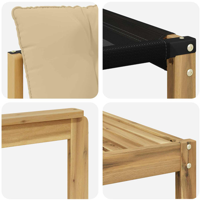 Set de canapele de exterior cu pernă 11 pcs Alb și Bej WALTI