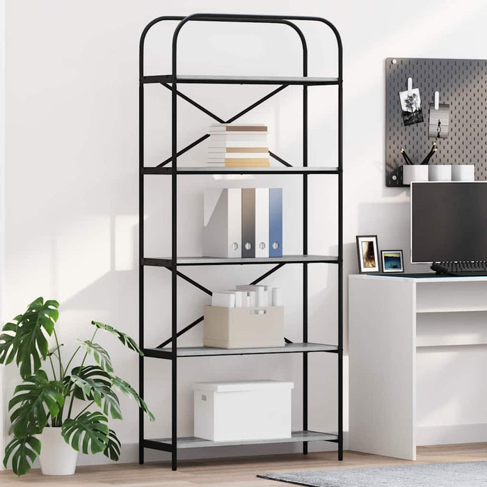 Raft pentru cărți Gri Sonoma 80 x 30 x 183 cm Lemn compozit - WALTI WALTI