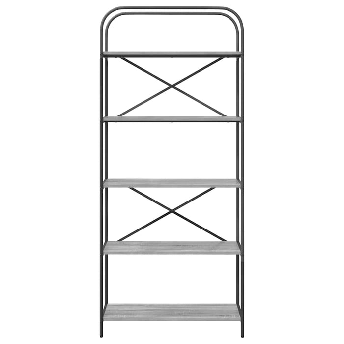 Raft pentru cărți Gri Sonoma 80 x 30 x 183 cm Lemn compozit - WALTI WALTI