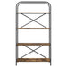 Raft pentru cărți Stejar fumuriu 80 x 30 x 146 cm Lemn compozit - WALTI WALTI