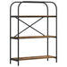 Raft pentru cărți Stejar fumuriu 80 x 30 x 109 cm Lemn compozit - WALTI WALTI
