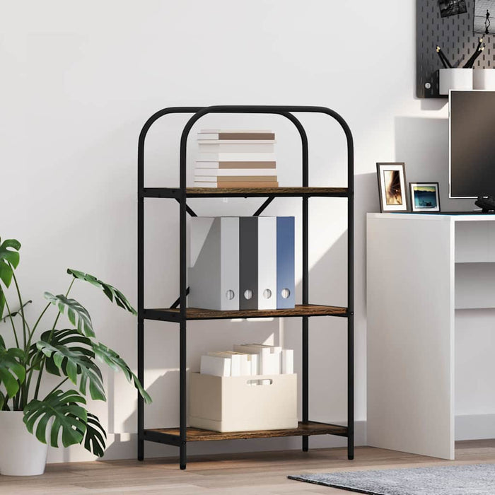 Raft pentru cărți Stejar fumuriu 60 x 30 x 109 cm Lemn compozit - WALTI WALTI