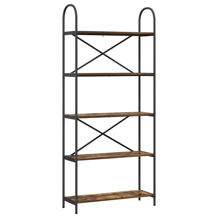 Raft pentru cărți Stejar afumat 80 x 30 x 183 cm Lemn compozit - WALTI WALTI