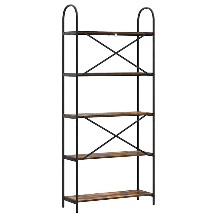 Raft pentru cărți Stejar afumat 80 x 30 x 183 cm Lemn compozit - WALTI WALTI