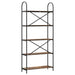 Raft pentru cărți Stejar afumat 80 x 30 x 183 cm Lemn compozit - WALTI WALTI