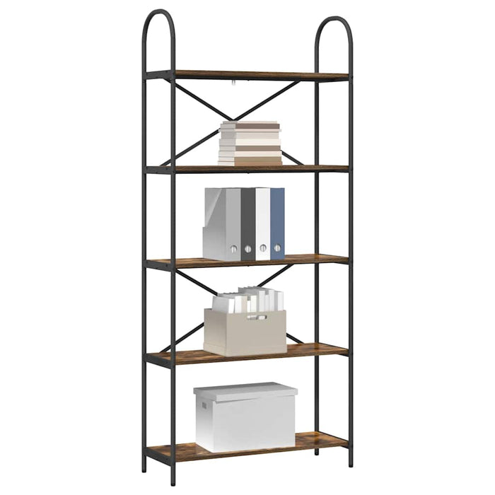Raft pentru cărți Stejar afumat 80 x 30 x 183 cm Lemn compozit - WALTI WALTI