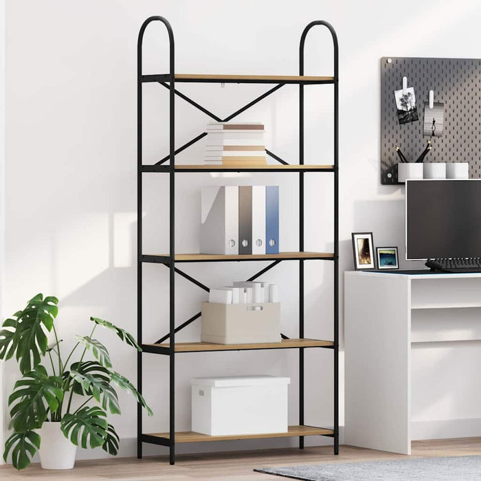 Raft pentru cărți stejar artizanal 80 x 30 x 183 cm - WALTI WALTI