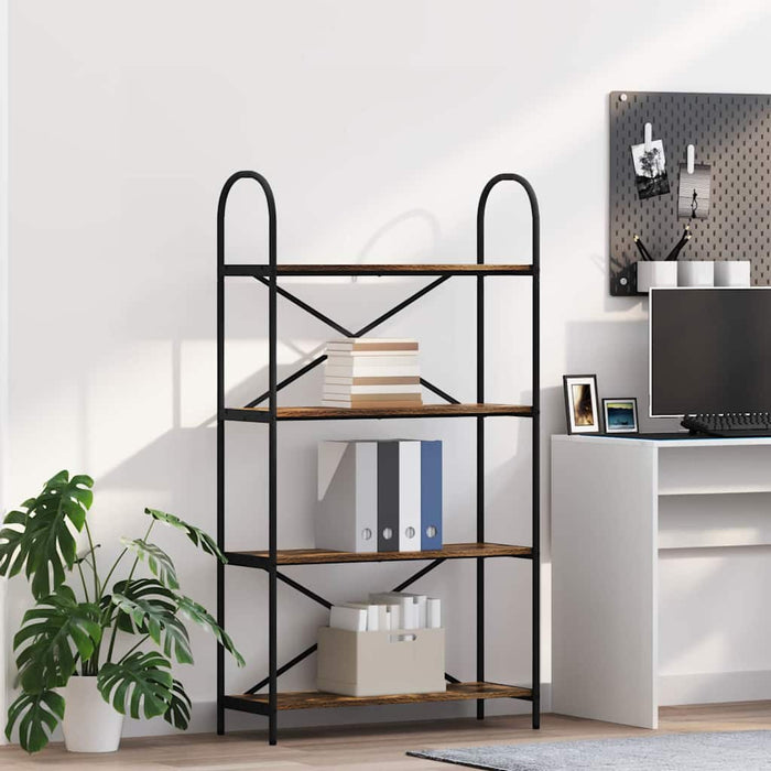 Raft pentru cărți Stejar afumat 80 x 30 x 146 cm Lemn compozit - WALTI WALTI