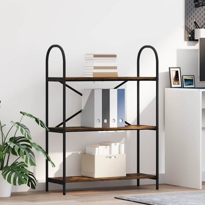 Raft pentru cărți Stejar afumat 80 x 30 x 109 cm Lemn compozit - WALTI WALTI