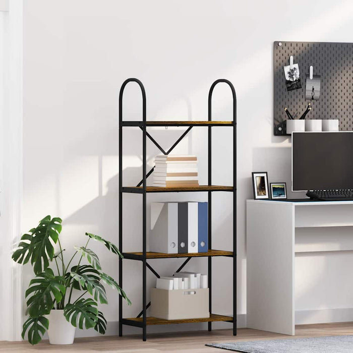 Raft pentru cărți Stejar afumat 60 x 30 x 146 cm Lemn compozit - WALTI WALTI