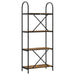 Raft pentru cărți Stejar afumat 60 x 30 x 146 cm Lemn compozit - WALTI WALTI