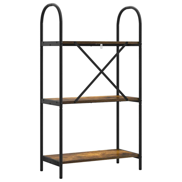 Raft pentru cărți Stejar afumat 60 x 30 x 109 cm Lemn compozit - WALTI WALTI