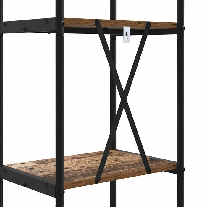 Raft pentru cărți Lemn vechi 40 x 30 x 109 cm Lemn compozit - WALTI WALTI