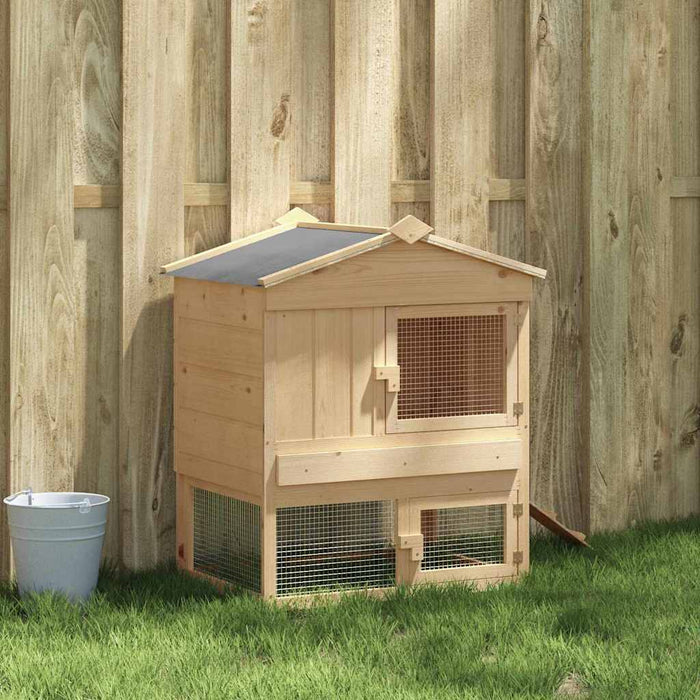 Căsuță pentru pui Maro 75 x 60 x 89 cm Lemn de pin masiv - WALTI WALTI