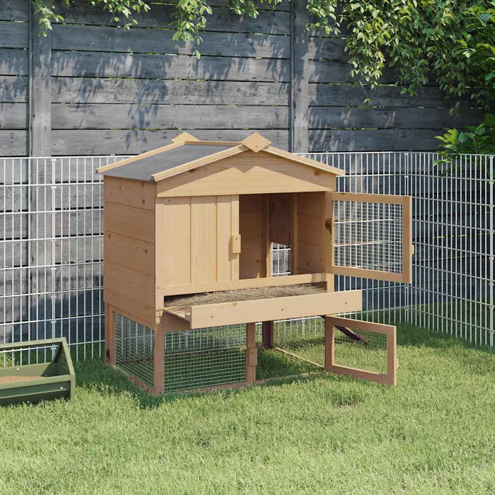 Căsuță pentru pui Maro 75 x 60 x 89 cm Lemn de pin masiv - WALTI WALTI