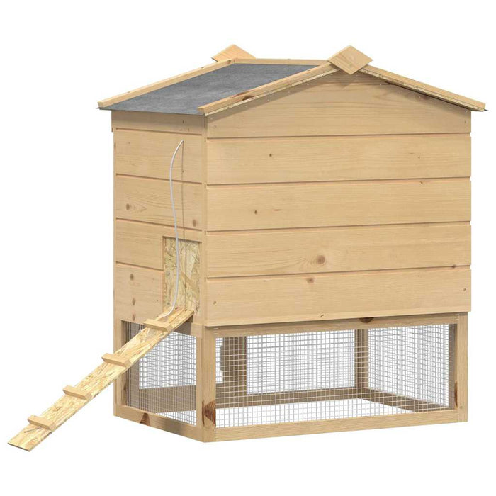 Căsuță pentru pui Maro 75 x 60 x 89 cm Lemn de pin masiv - WALTI WALTI
