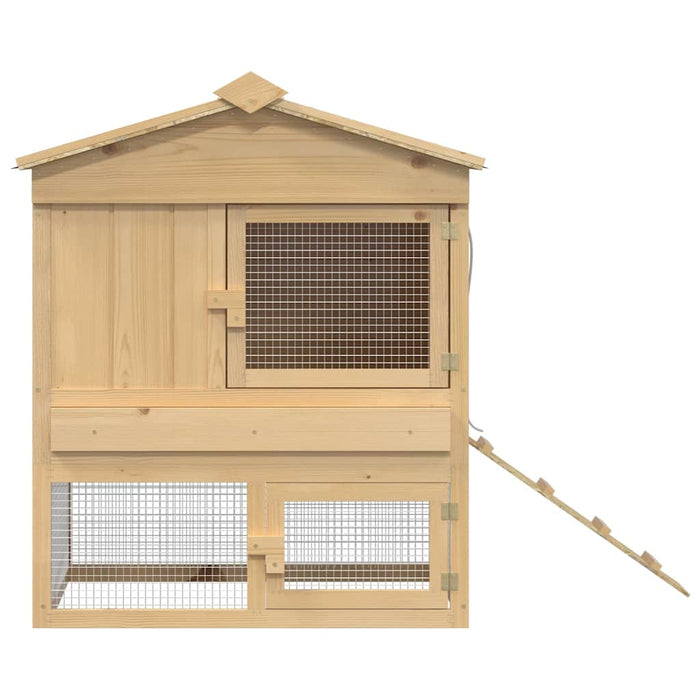 Căsuță pentru pui Maro 75 x 60 x 89 cm Lemn de pin masiv - WALTI WALTI