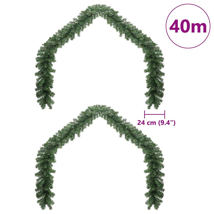 Ghirlandă de Crăciun cu 600 LED 2 pcs Verde PVC - WALTI WALTI