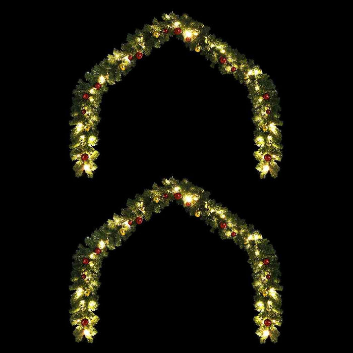 Ghirlandă de Crăciun cu 600 LED 2 pcs Verde PVC - WALTI WALTI