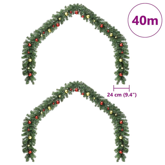 Ghirlandă de Crăciun cu 600 LED 2 pcs Verde PVC - WALTI WALTI