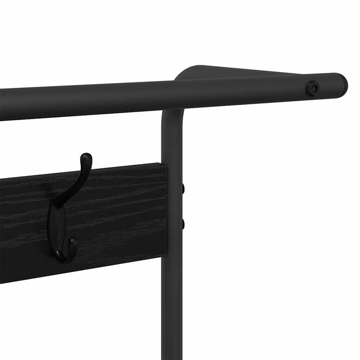 Răcător de paltoane Stejar Negru 75 x 34 x 184 cm Lemn compozit WALTI