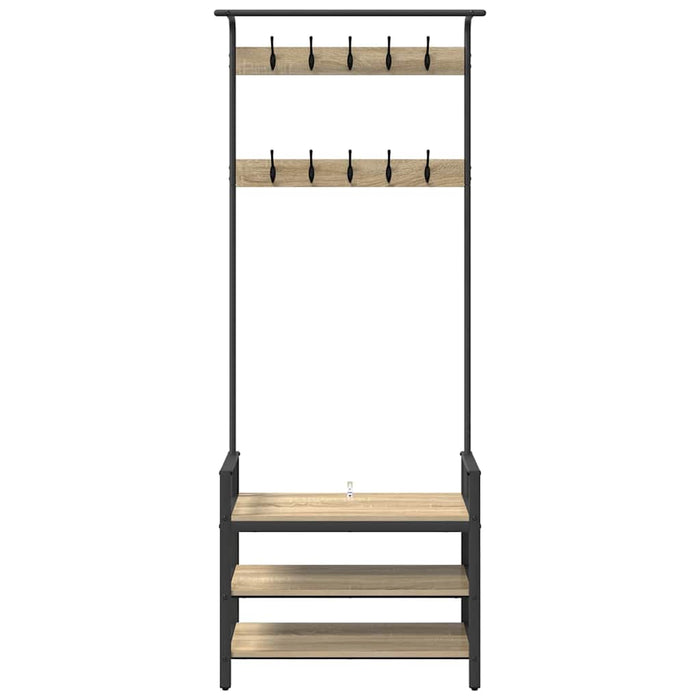 Răcător de paltoane cu raft Stejar Sonoma 75 x 34 x 184 cm - WALTI WALTI
