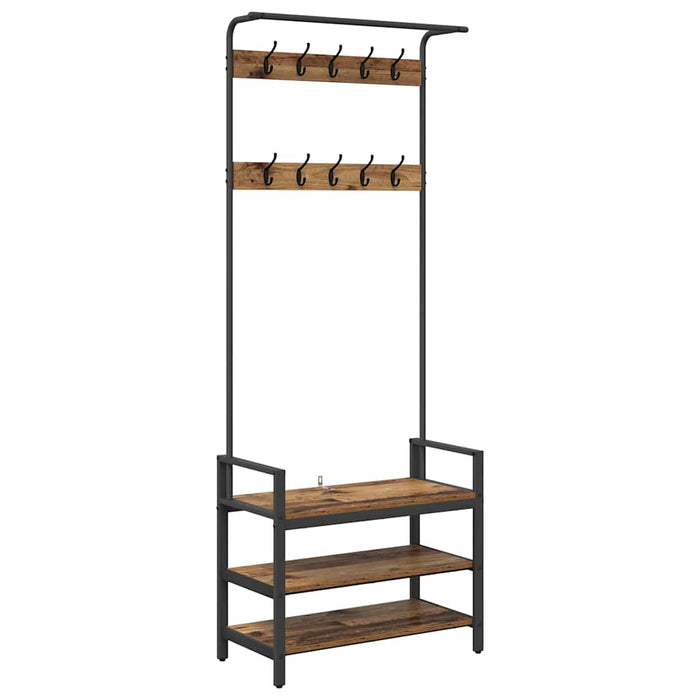 Răcător de paltoane Lemn vechi 75 x 34 x 184 cm Lemn compozit - WALTI WALTI