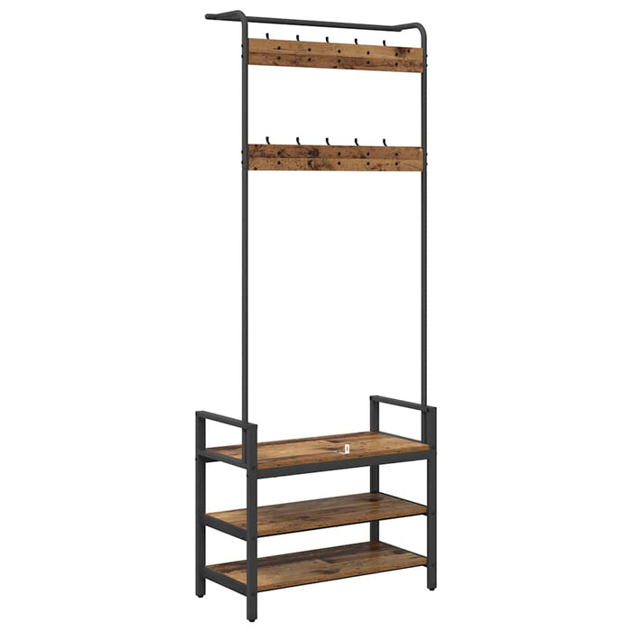 Răcător de paltoane Lemn vechi 75 x 34 x 184 cm Lemn compozit - WALTI WALTI