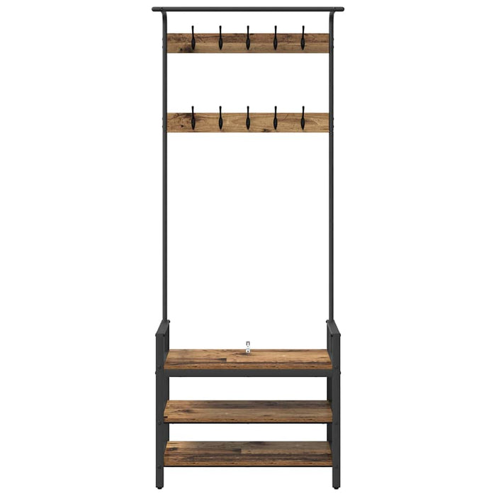 Răcător de paltoane Lemn vechi 75 x 34 x 184 cm Lemn compozit - WALTI WALTI