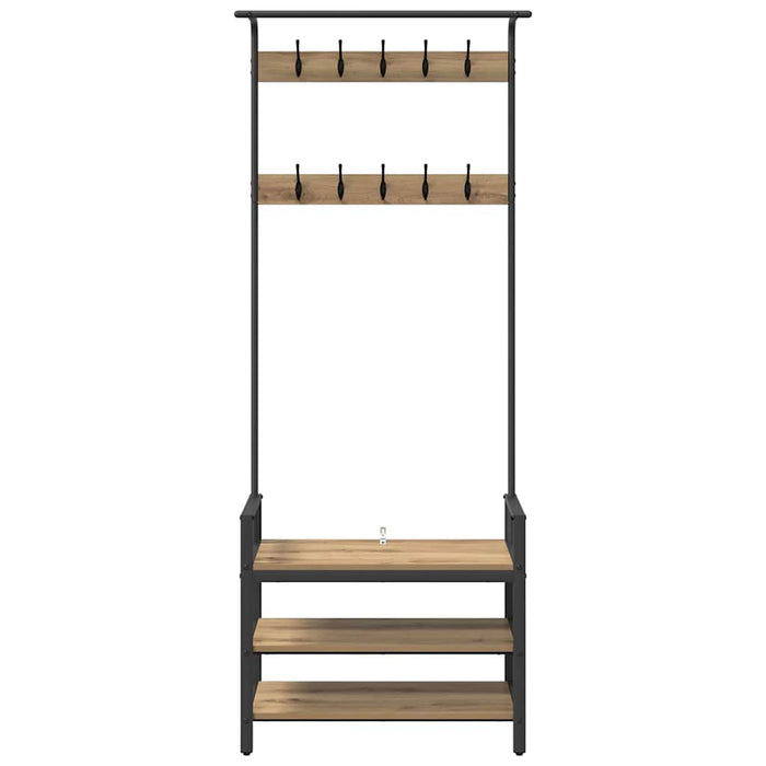 Răcător de paltoane cu raft Stejar Artizanal 75 x 34 x 184 cm - WALTI WALTI