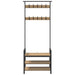 Răcător de paltoane cu raft Stejar Artizanal 75 x 34 x 184 cm - WALTI WALTI