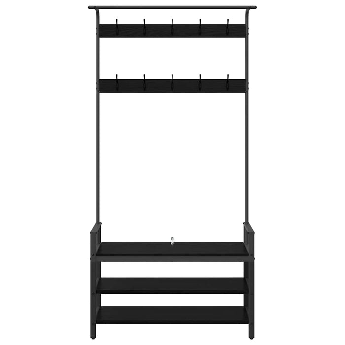 Răcător de paltoane Stejar Negru 95 x 34 x 184 cm Lemn compozit - WALTI WALTI