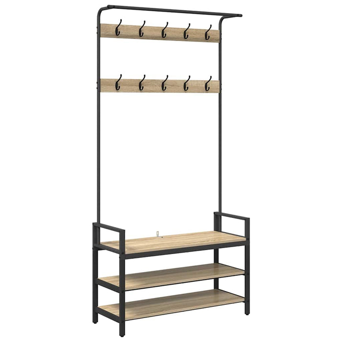 Răcător de paltoane cu raft Stejar Sonoma 95 x 34 x 184 cm - WALTI WALTI