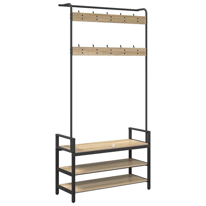 Răcător de paltoane cu raft Stejar Sonoma 95 x 34 x 184 cm - WALTI WALTI