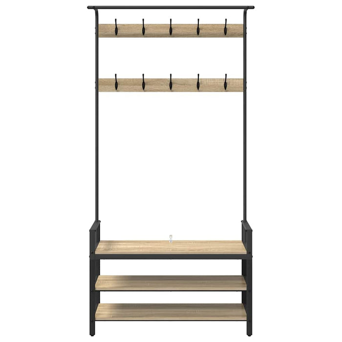 Răcător de paltoane cu raft Stejar Sonoma 95 x 34 x 184 cm - WALTI WALTI