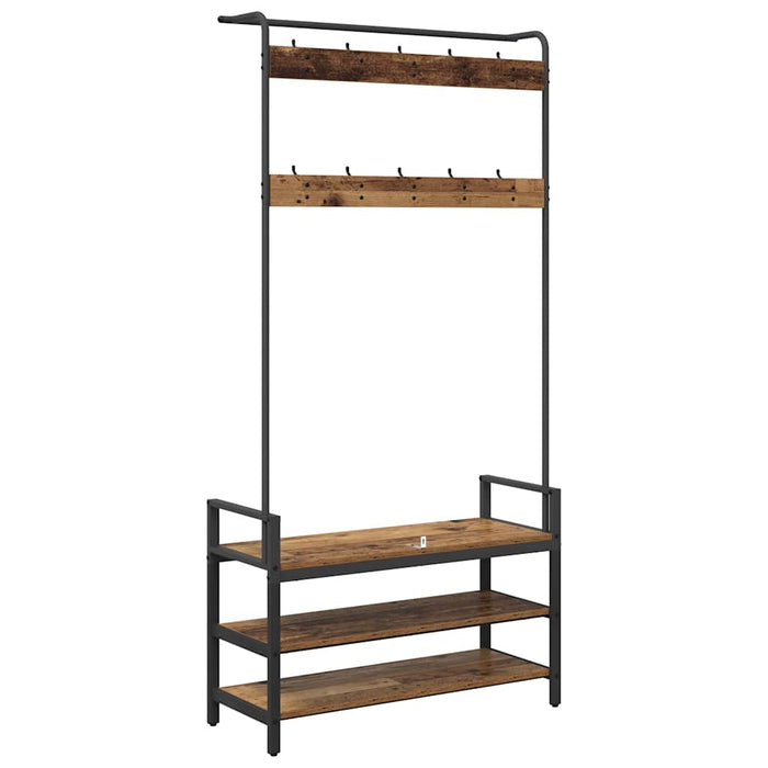 Răcător de paltoane Lemn vechi 95 x 34 x 184 cm Lemn compozit - WALTI WALTI