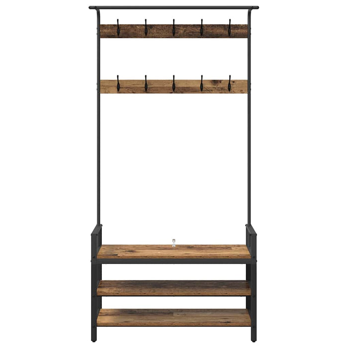 Răcător de paltoane Lemn vechi 95 x 34 x 184 cm Lemn compozit - WALTI WALTI