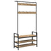 Răcător de paltoane cu raft Stejar Artizanal 95 x 34 x 184 cm - WALTI WALTI