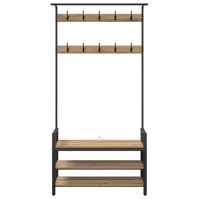 Răcător de paltoane cu raft Stejar Artizanal 95 x 34 x 184 cm - WALTI WALTI