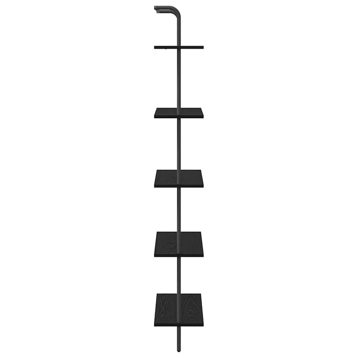 Raft pentru cărți Stejar Negru 60 x 24 x 168 cm Lemn compozit - WALTI WALTI