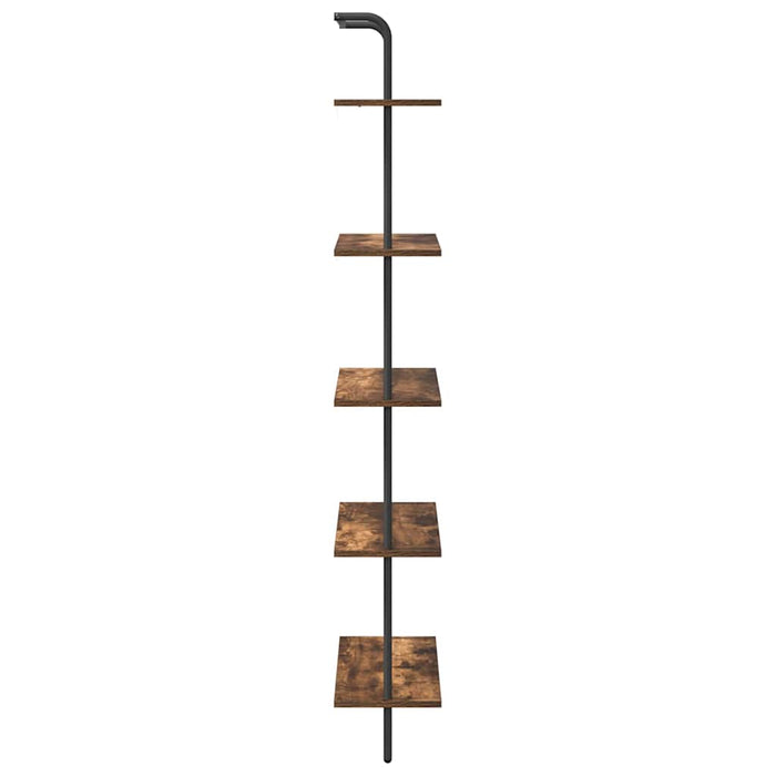 Raft pentru cărți Stejar fumuriu 60 x 24 x 168 cm Lemn compozit - WALTI WALTI