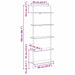Raft pentru cărți Gri Sonoma 60 x 24 x 168 cm Lemn compozit - WALTI WALTI