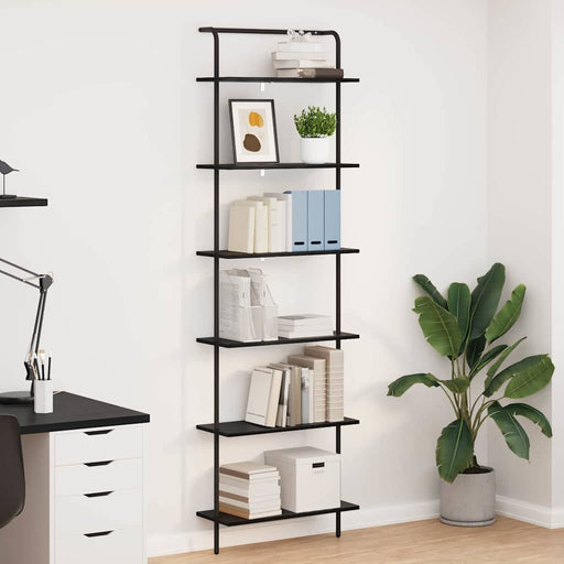 Raft pentru cărți Stejar Negru 60 x 24 x 203 cm Lemn compozit - WALTI WALTI