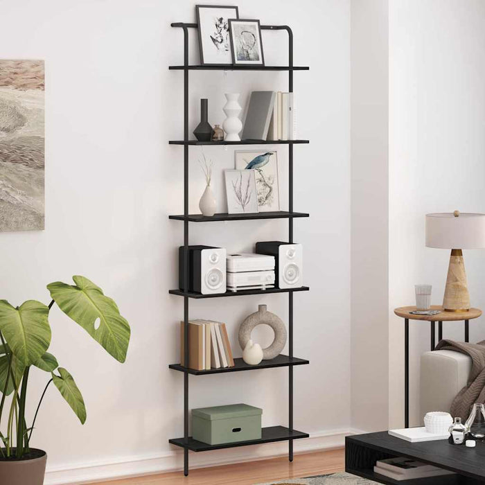 Raft pentru cărți Stejar Negru 60 x 24 x 203 cm Lemn compozit - WALTI WALTI