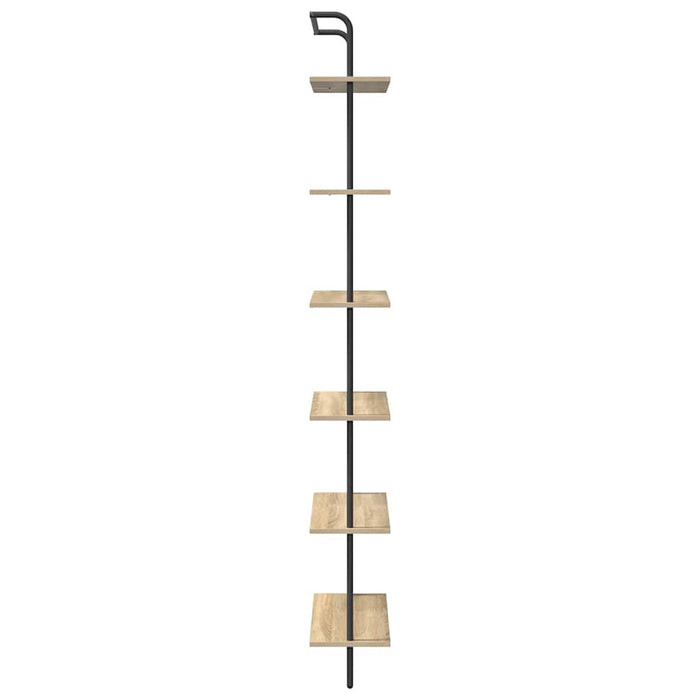 Raft pentru cărți 6 niveluri 60 x 24 x 203 cm Lemn prelucrat WALTI