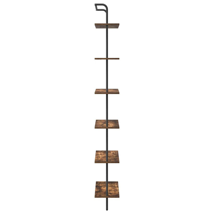 Raft pentru cărți Stejar fumuriu 60 x 24 x 203 cm Lemn compozit - WALTI WALTI