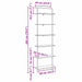Raft pentru cărți Stejar fumuriu 60 x 24 x 203 cm Lemn compozit - WALTI WALTI