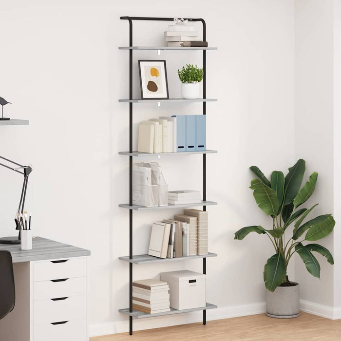 Raft pentru cărți Gri Sonoma 60 x 24 x 203 cm Lemn compozit - WALTI WALTI