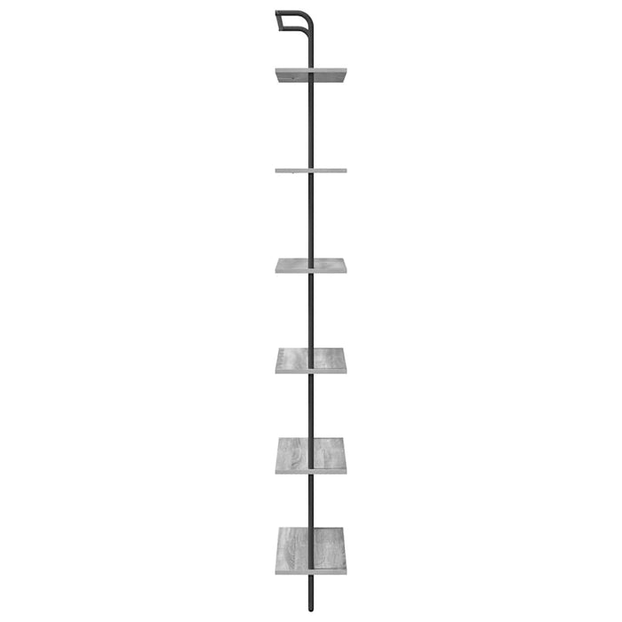 Raft pentru cărți Gri Sonoma 60 x 24 x 203 cm Lemn compozit - WALTI WALTI